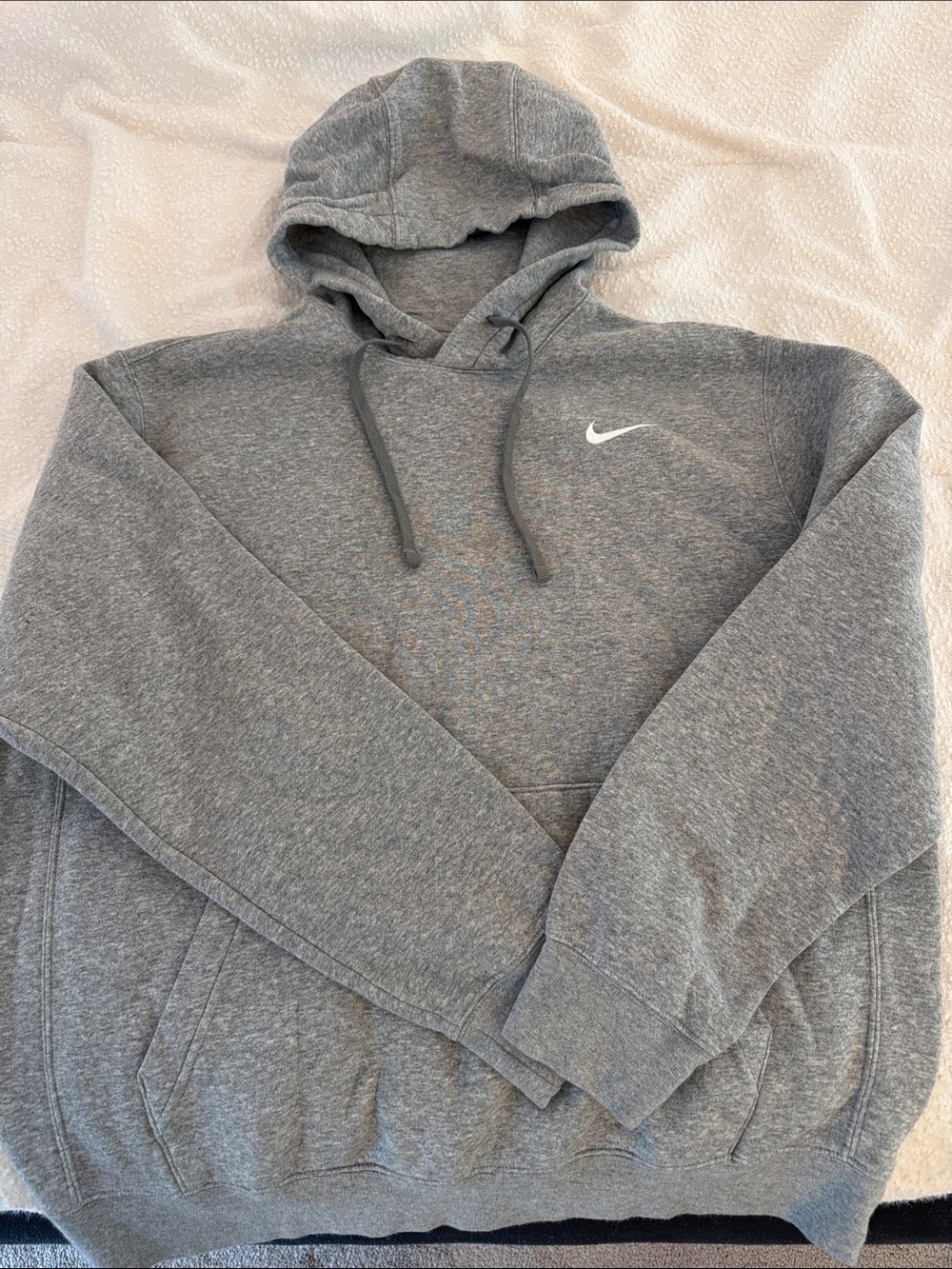 Nike Gray Hoodie with White Swoosh